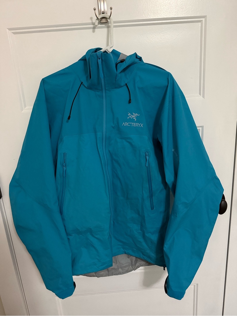 Arc'teryx Mens Teal Hooded Ski Shell Jacket